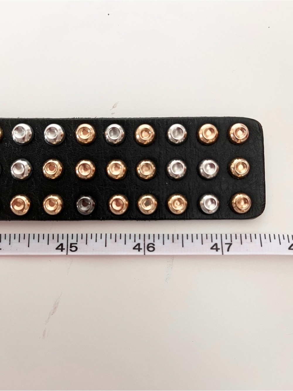 CAbi Pristine Studded Leather Belt • Mixed Metal Edge XL - Picture 9 of 9